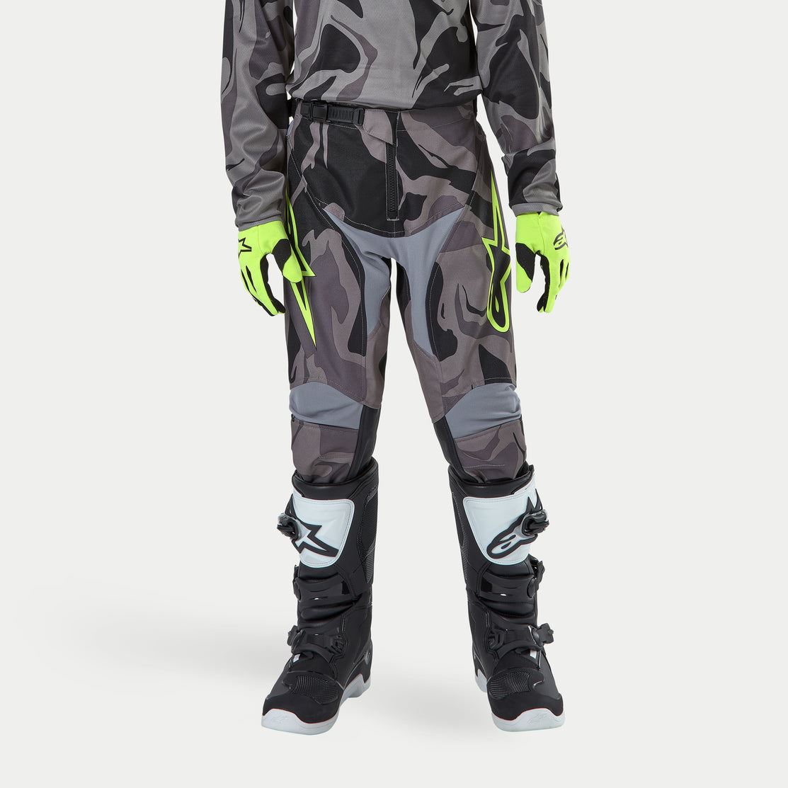 Alpinestars 2024 Racer Tactical Youth Motocross Pants Cast Gray Camo Magnet Clearance
